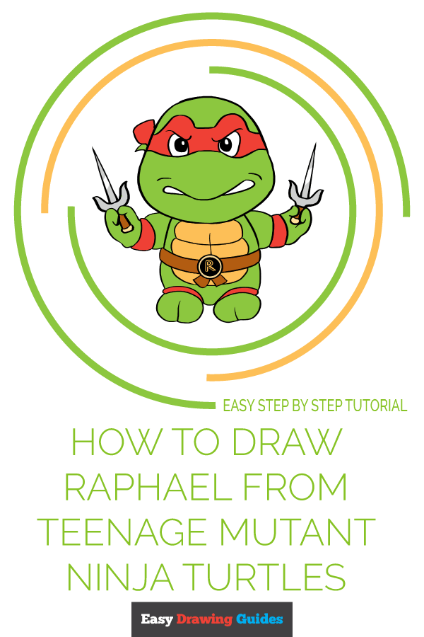 How to Draw Raphael from Teenage Mutant Ninja Turtles Really Easy Drawing Tutorial