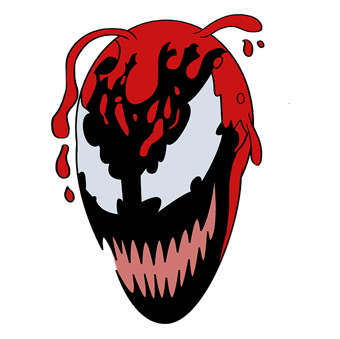 How to Draw Carnage from SpiderMan Really Easy Drawing Tutorial