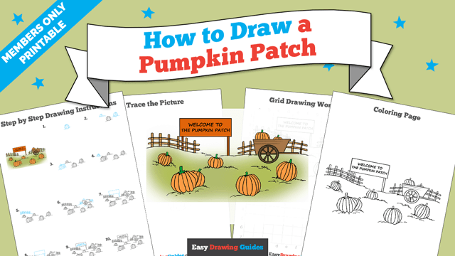 How to Draw a Pumpkin Patch Really Easy Drawing Tutorial