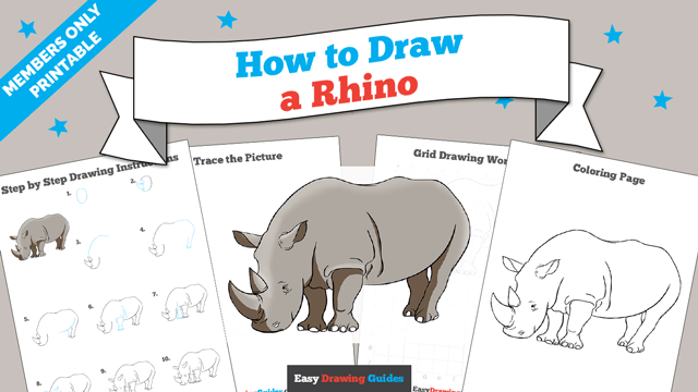 How to Draw a Rhino Really Easy Drawing Tutorial