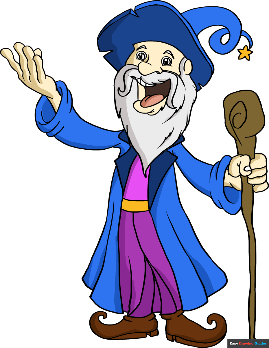 How to Draw a Wizard Really Easy Drawing Tutorial