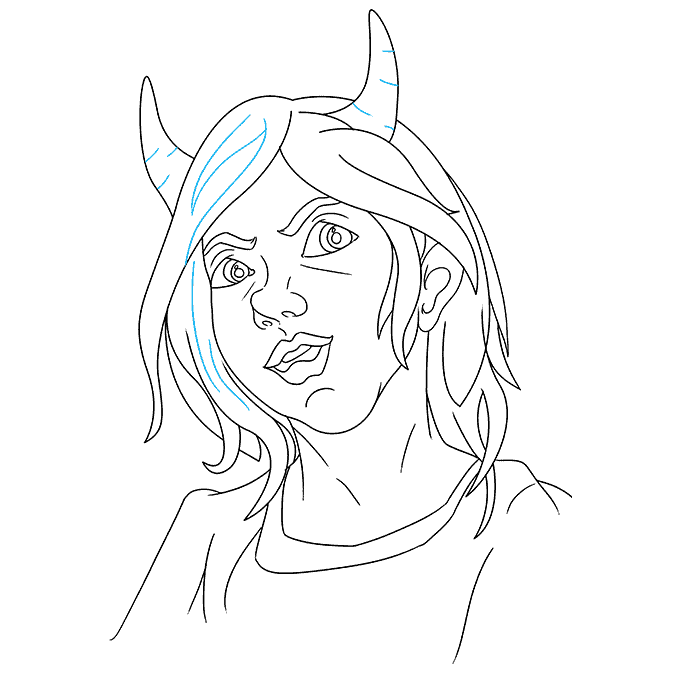 Demon Girl Drawings Easy