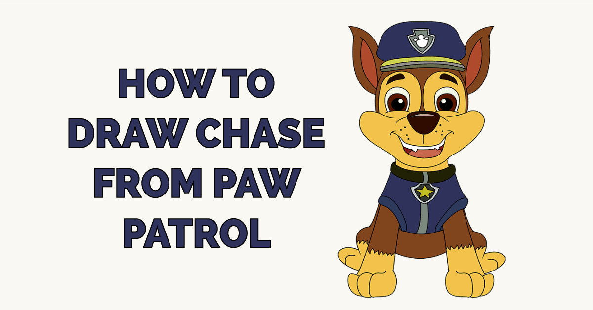 How to Draw Chase from Paw Patrol Really Easy Drawing Tutorial