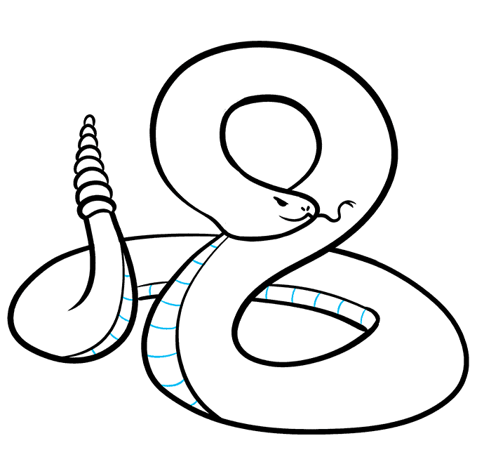 How to Draw a Rattlesnake Really Easy Drawing Tutorial