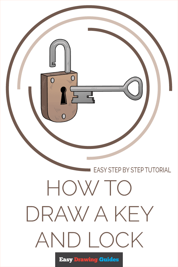 How to Draw a Key and Lock Really Easy Drawing Tutorial