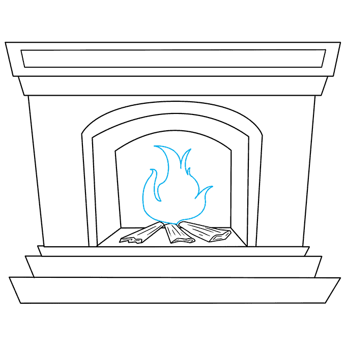 How to Draw a Fireplace Really Easy Drawing Tutorial