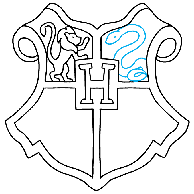 How to Draw the Hogwarts Crest Really Easy Drawing Tutorial