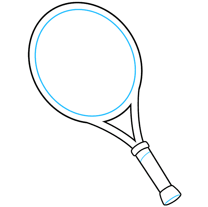 How To Draw A Tennis Racquet And Ball How To Draw A Tennis Racket 10