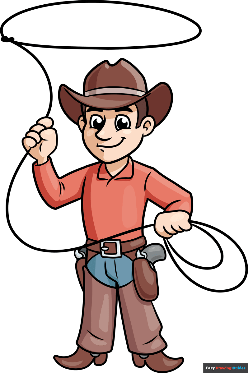 How to Draw a Cowboy Really Easy Drawing Tutorial