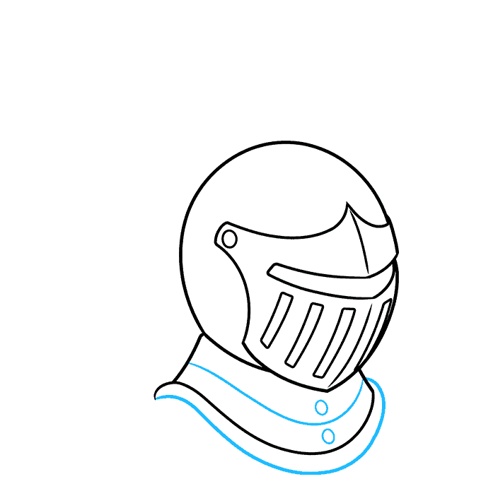 Cool Knight Helmet Drawing