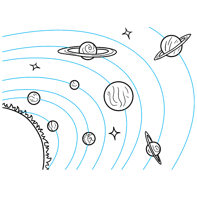 How to Draw the Solar System Really Easy Drawing Tutorial