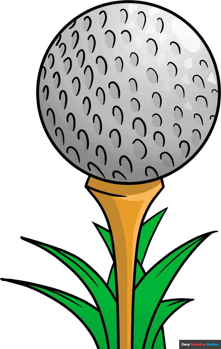 How to Draw a Golf Ball Really Easy Drawing Tutorial