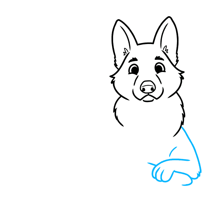 How to Draw a Cute German Shepherd Dog Really Easy Drawing Tutorial