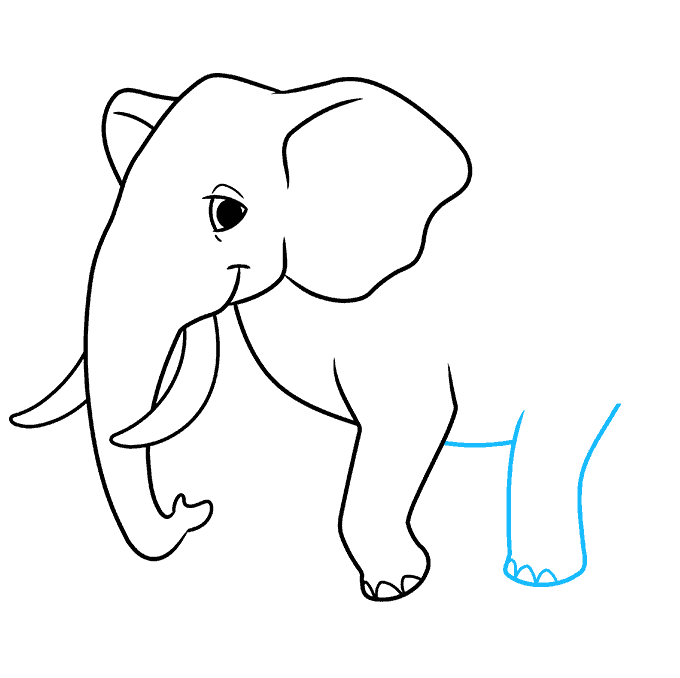 How To Draw A Cartoon Elephant Step By Step For Kids