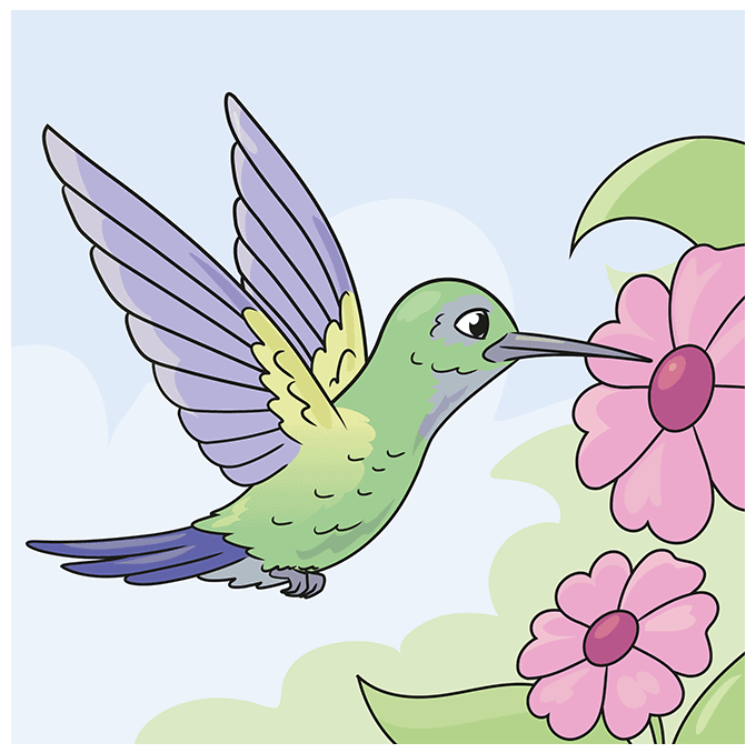How to Draw a Hummingbird Really Easy Drawing Tutorial