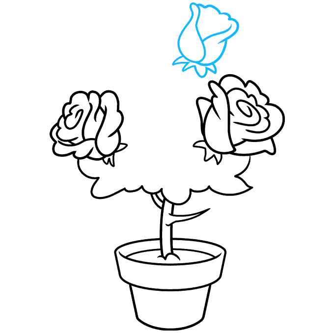 How to Draw a Rose Bush Really Easy Drawing Tutorial