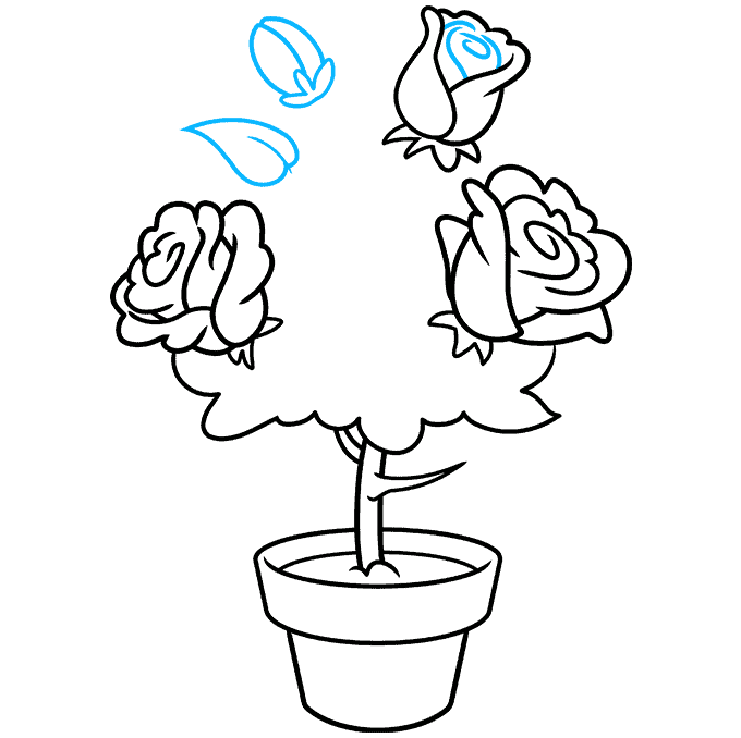 How to Draw a Rose Bush Really Easy Drawing Tutorial