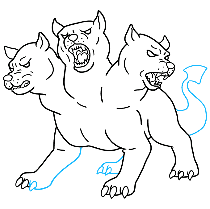 Top 32+ Photos how to draw cerberus the three headed dog Completed
