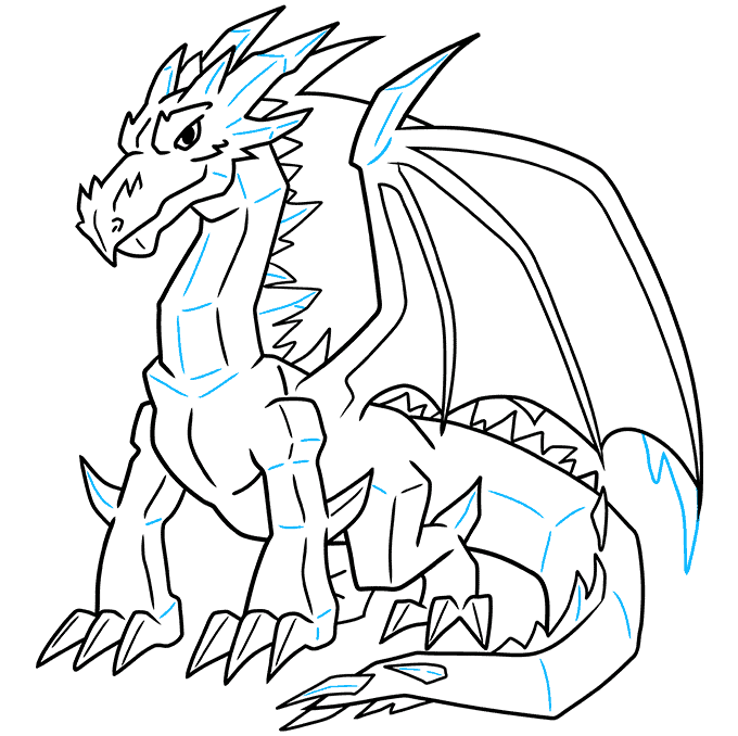 How to Draw an Ice Dragon Really Easy Drawing Tutorial