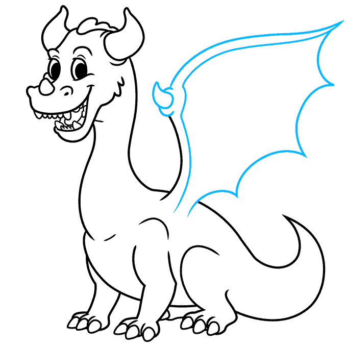 How to Draw a Cartoon Dragon Easy Drawing Guides