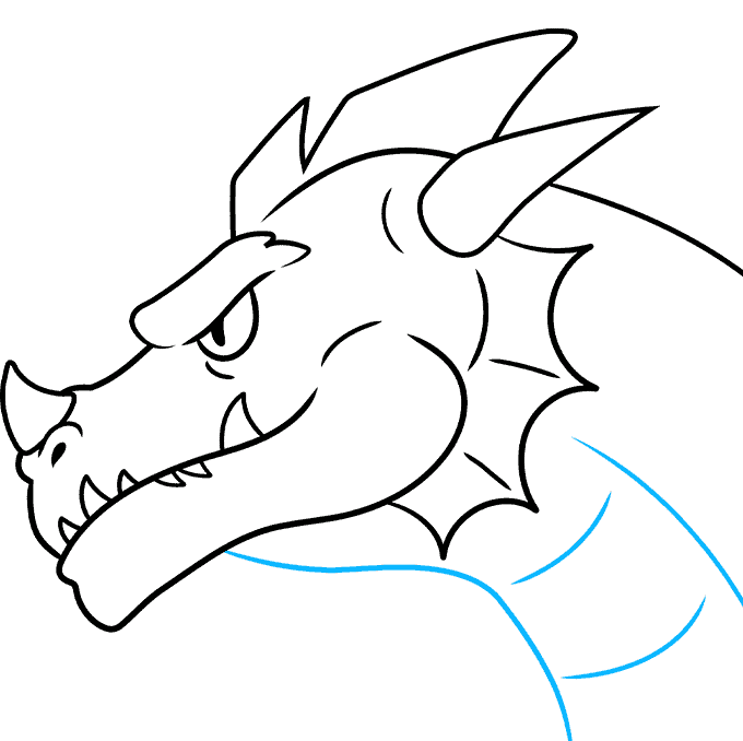 How to Draw an Easy Dragon Head Really Easy Drawing Tutorial