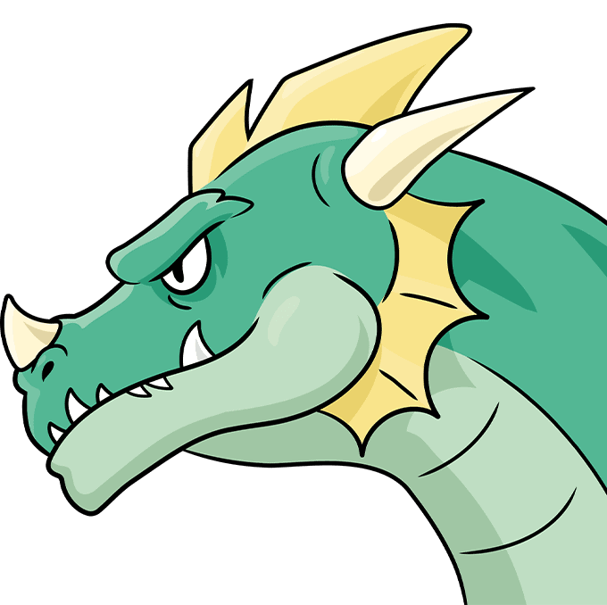 How to Draw an Easy Dragon Head Really Easy Drawing Tutorial