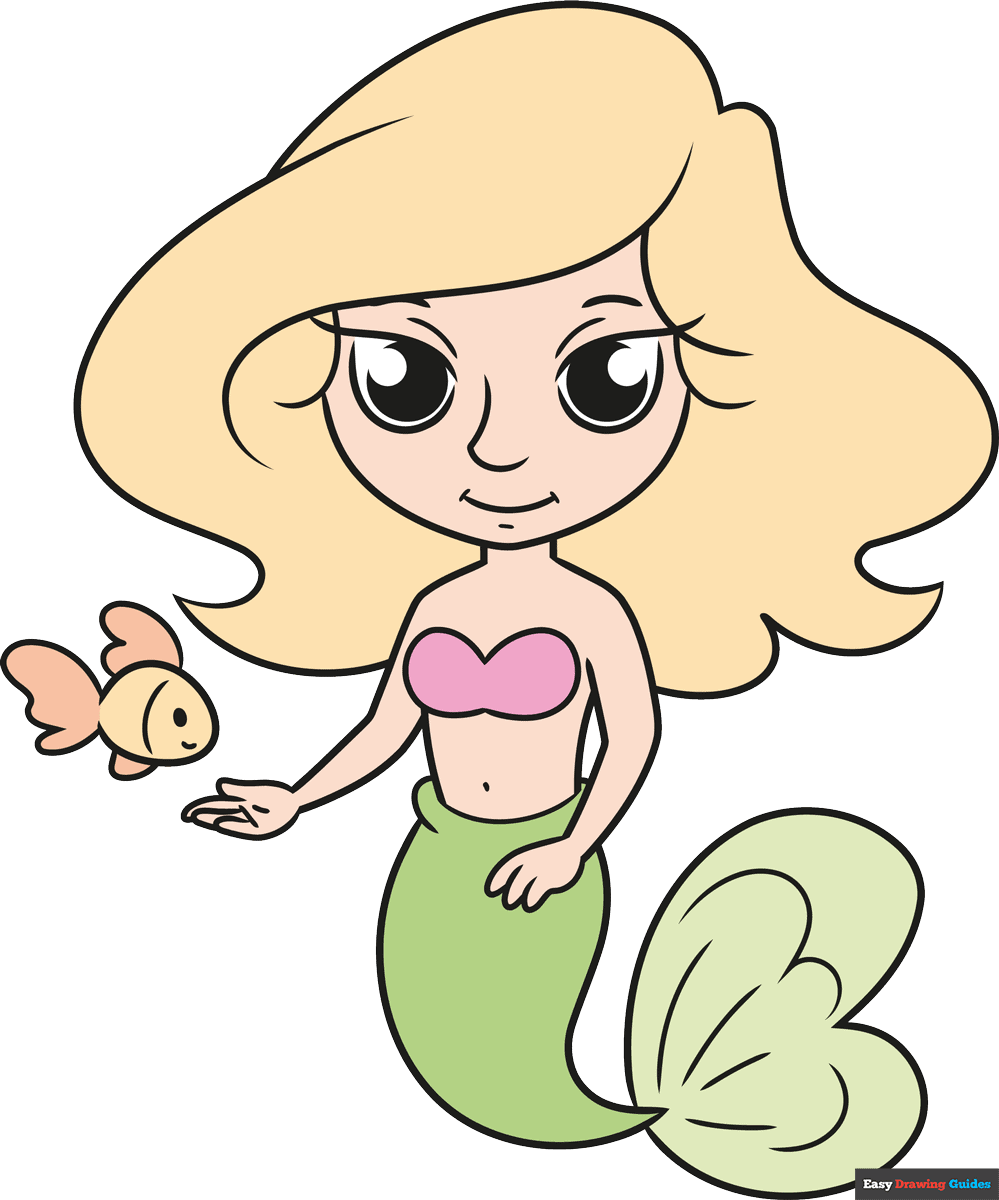 How To Draw A Mermaid For Kids