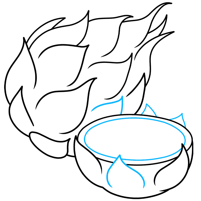 How to Draw Dragon Fruit Really Easy Drawing Tutorial