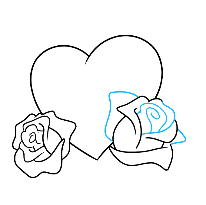 How to Draw a Rose and Heart Really Easy Drawing Tutorial