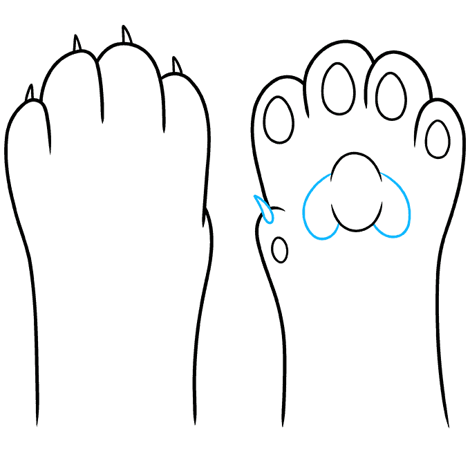How to Draw a Cat Paw Really Easy Drawing Tutorial