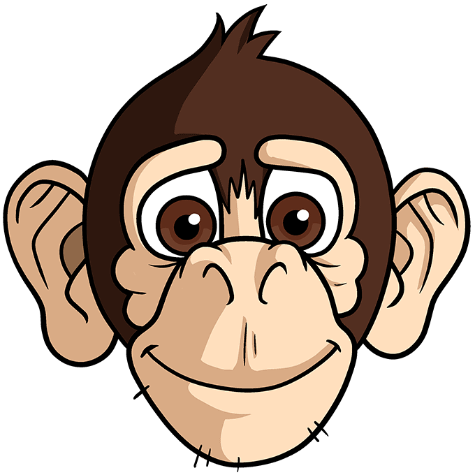 How to Draw a Monkey Face Really Easy Drawing Tutorial