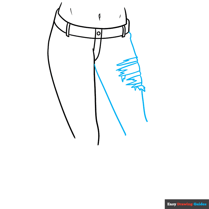How to Draw Anime Ripped Jeans Easy Step by Step Tutorial