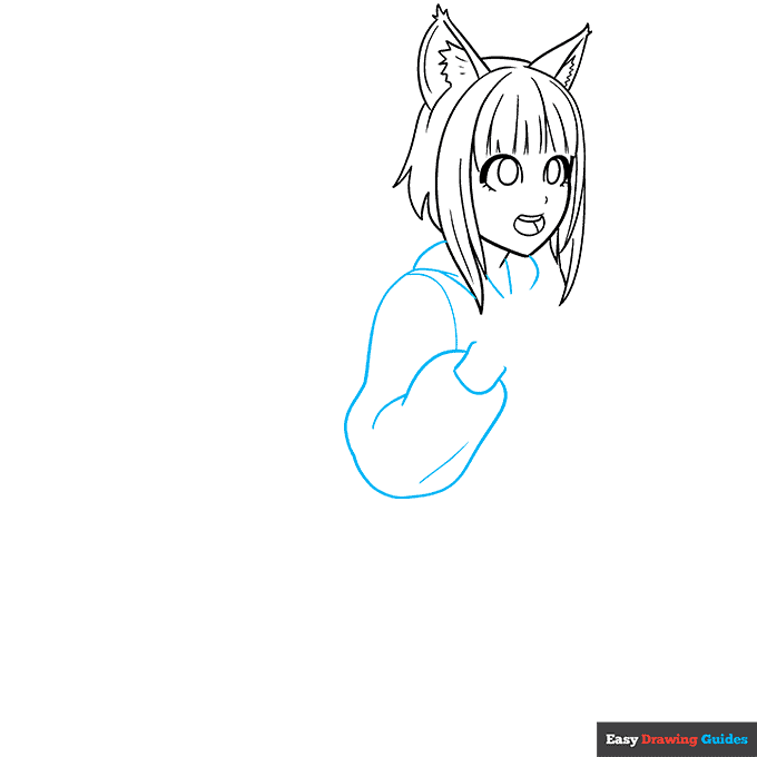 How to Draw an Anime Wolf Girl Easy Step by Step Tutorial