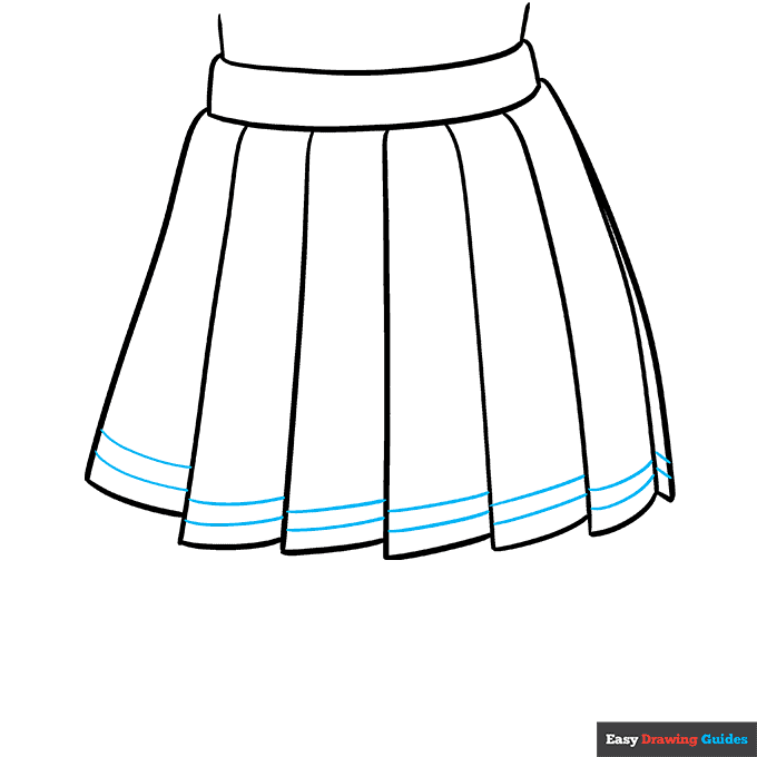 How to Draw an Anime Skirt Easy Step by Step Tutorial