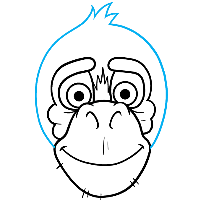 How to Draw a Monkey Face Really Easy Drawing Tutorial