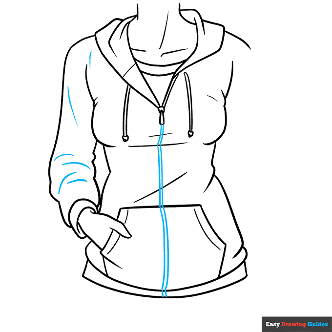 Wearing Hoodie Drawing