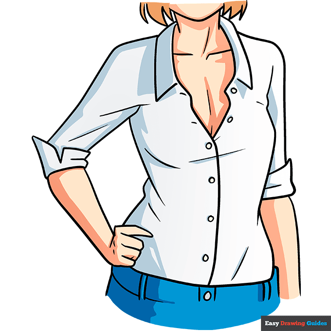How to Draw an Anime Shirt Easy Step by Step Tutorial