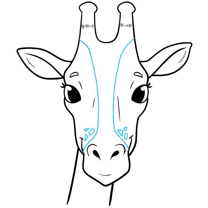 How to Draw a Giraffe Head and Face Really Easy Drawing Tutorial