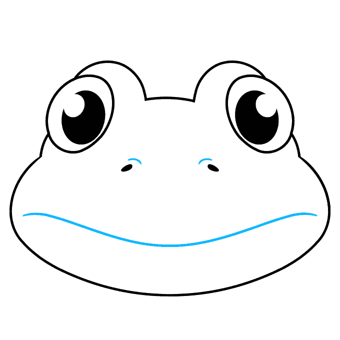 How to Draw a Frog Face Really Easy Drawing Tutorial