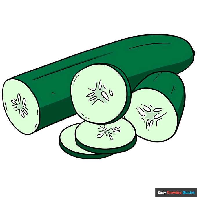 How to Draw a Cucumber Really Easy Drawing Tutorial