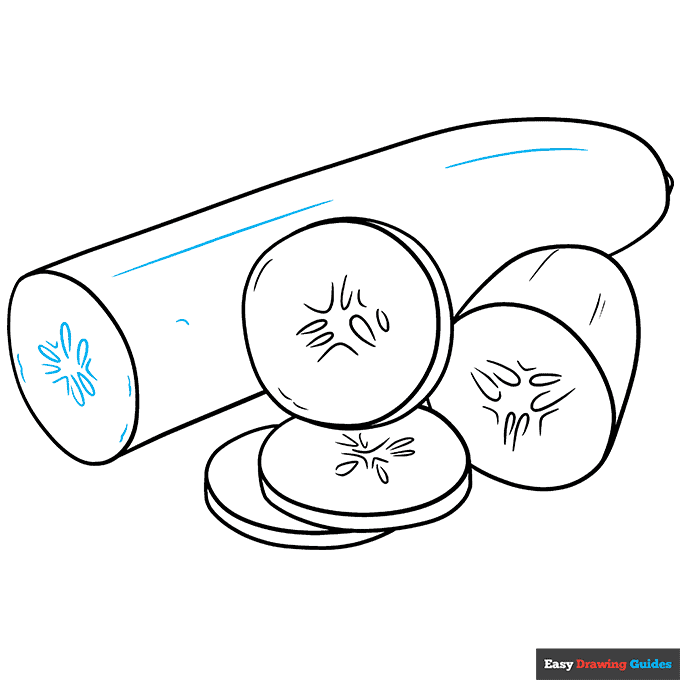 How to Draw a Cucumber Really Easy Drawing Tutorial