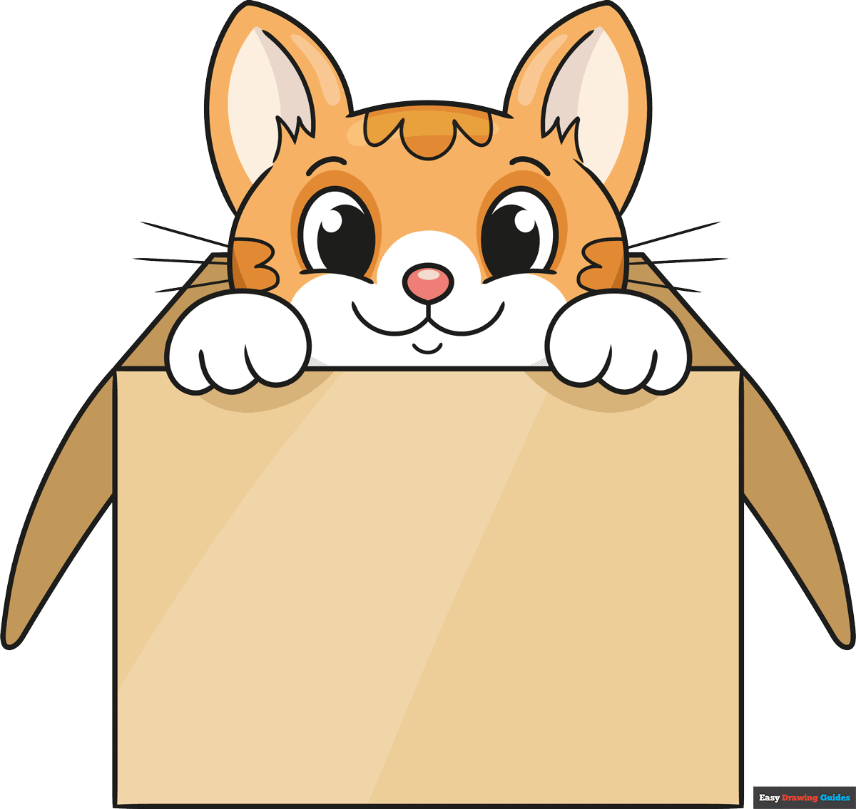 How to Draw a Cat in a Box Really Easy Drawing Tutorial