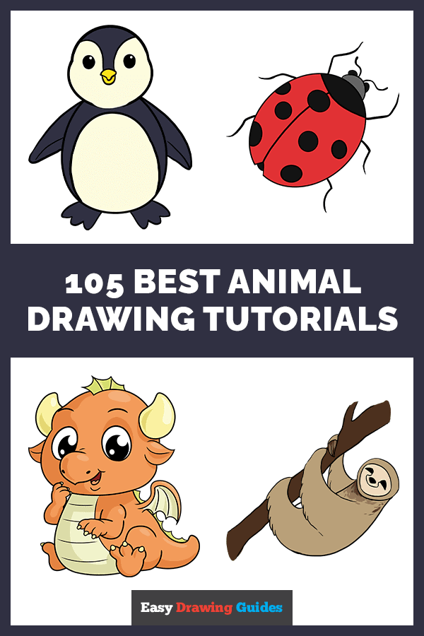 105 Cute & Easy Animal Drawing Tutorials Easy Drawing Guides (2024)