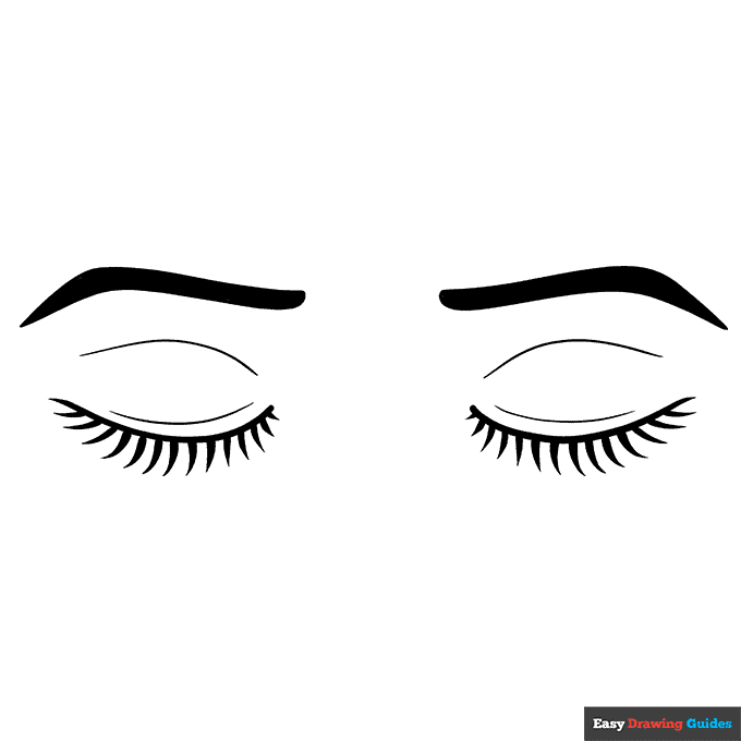 How to Draw Closed Eyes Really Easy Drawing Tutorial