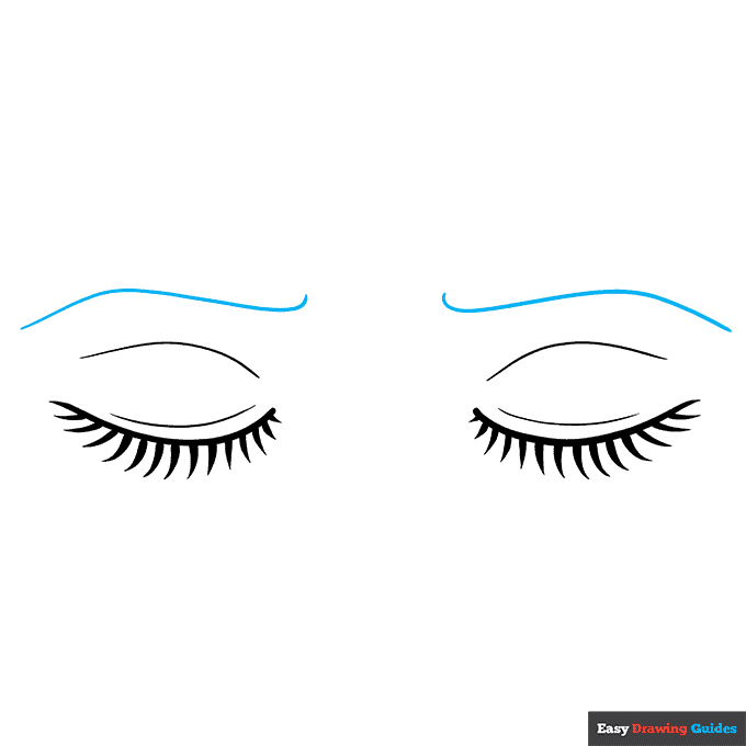 How to Draw Closed Eyes Really Easy Drawing Tutorial