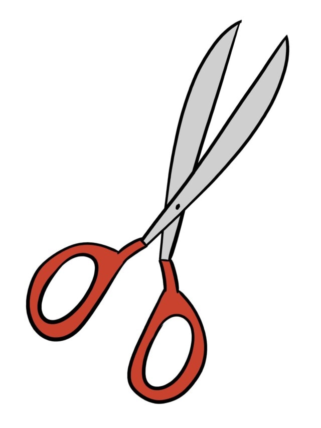 Easy Scissors StepbyStep Drawing Tutorial Easy Drawing Guides