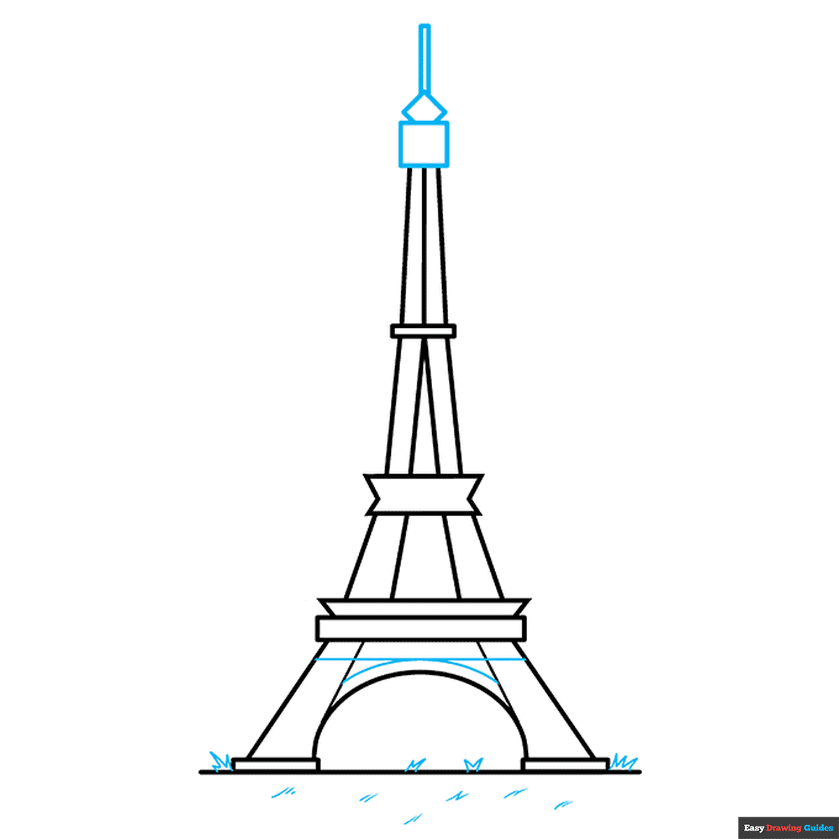 How to Draw the Eiffel Tower Really Easy Drawing Tutorial