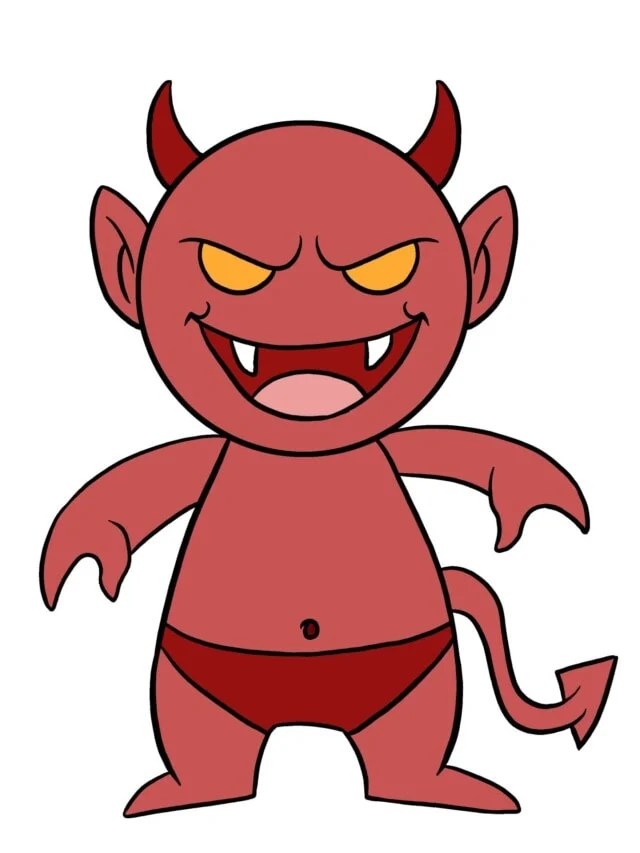 Easy Demon StepbyStep Tutorial Easy Drawing Guides