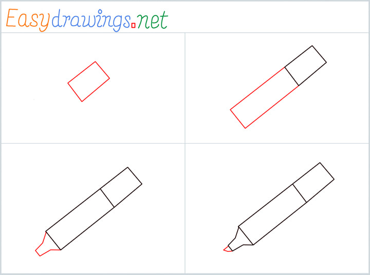 How To Draw A Highlighter Step by Step [4 Easy Phase]