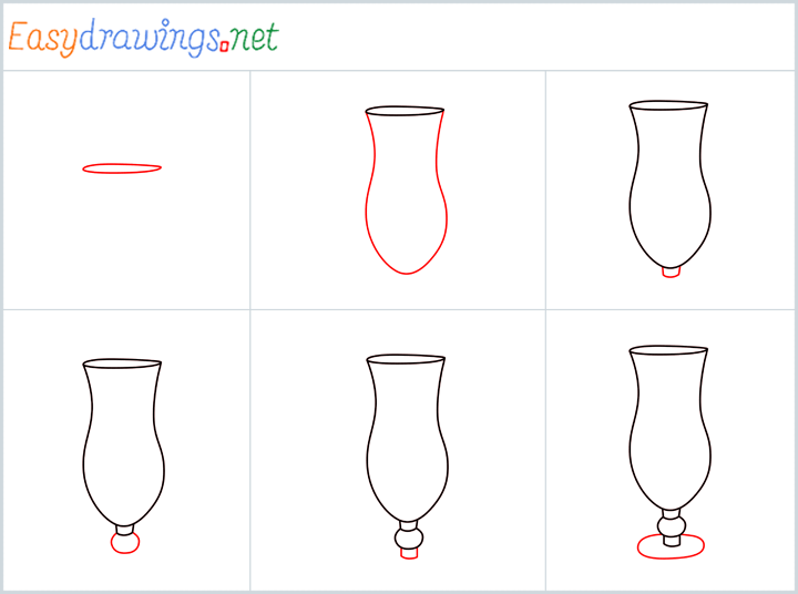 How To Draw Hurricane glass Step by Step [6 Easy Phase]